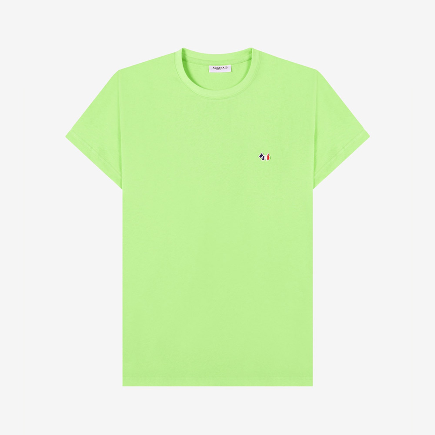 베이직핏 와펜 반팔 티셔츠 Neon-Green